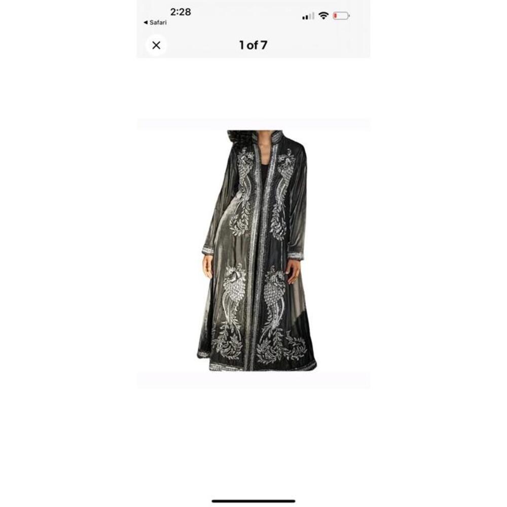 NWT PL Soft Surroundings Stunning Skyline Duster Coat Embellished